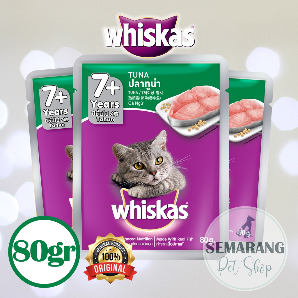Jual Wet Cat Food WHISKAS Pouch 80gr 1 DUS/BOX Sachet Makanan Basah