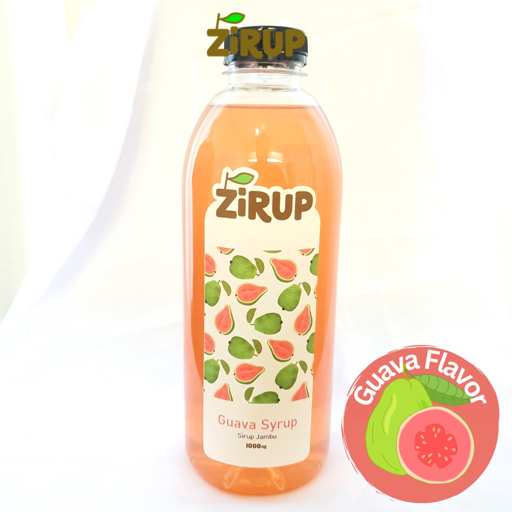Jual ZIRUP Minuman Sirup Rasa JAMBU Guava Flavor 350ml 630ml 1000ml 1L