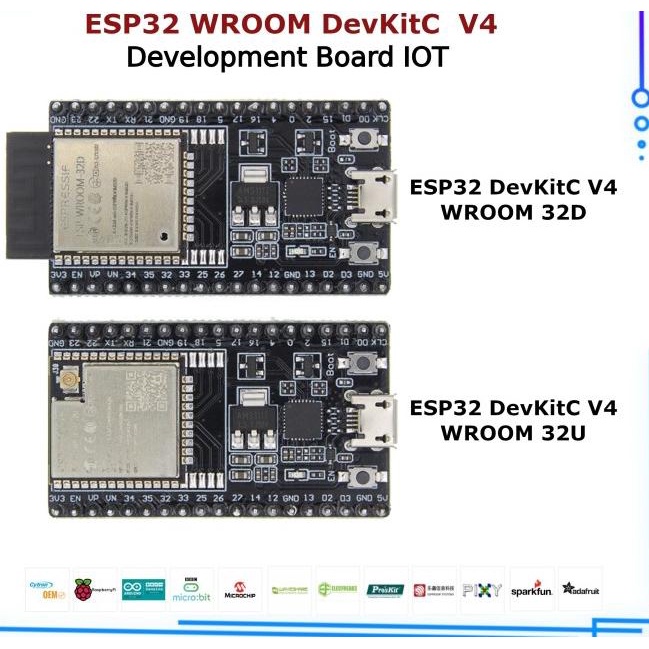 Jual ESP32 DevKitC V4 ESP 32 WROOM 32U 32D Development Board IOT - 32D ...