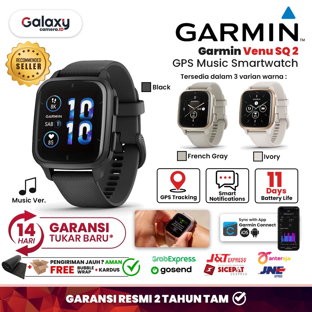Garmin Venu SQ SQ Square Music Smartwatch Garansi Resmi TAM 2Thn