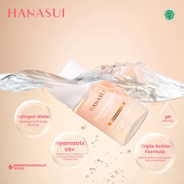 Hanasui Collagen Micellar Cleansing Water Pembersih Wajah Yang Lembut Dan Tidak Perlu Dibilas