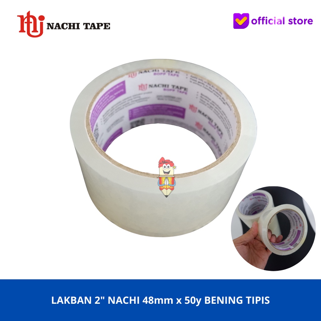 Jual Lakban bening Nachi 2 inch 48mm x 50 yard [TIPIS] | Shopee Indonesia
