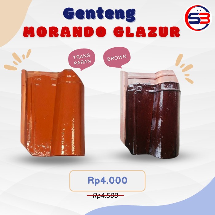 Jual Genteng Morando Glazur Transparan / Genteng Murah Berkualitas dan