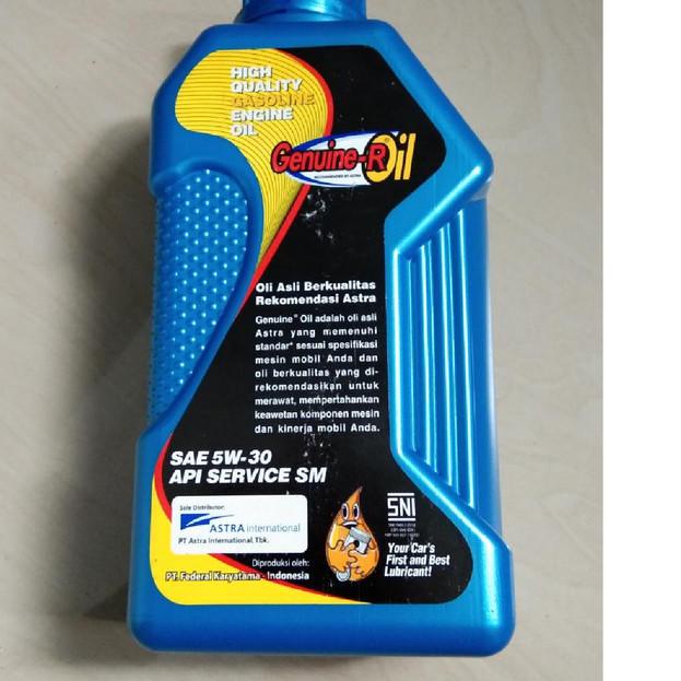 Jual Oli Mesin Daihatsu Astra Genuine R Oil SAE 5W 30 API Service SM 1L ...