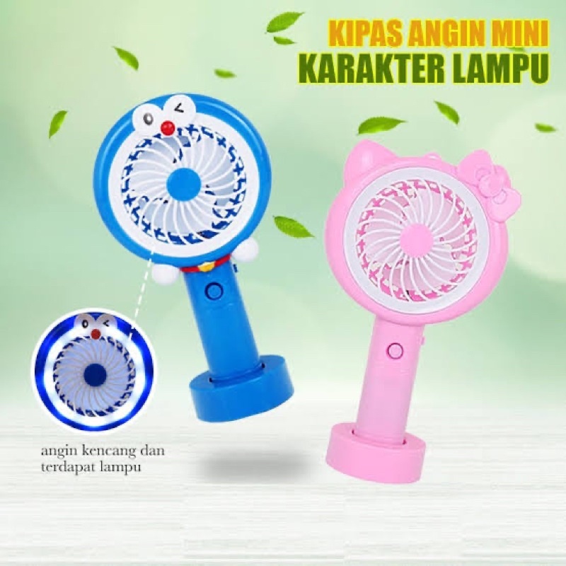Jual Kipas Mini Portable/ Kipas angin Mini Karakter/ kipas Genggam Led ...