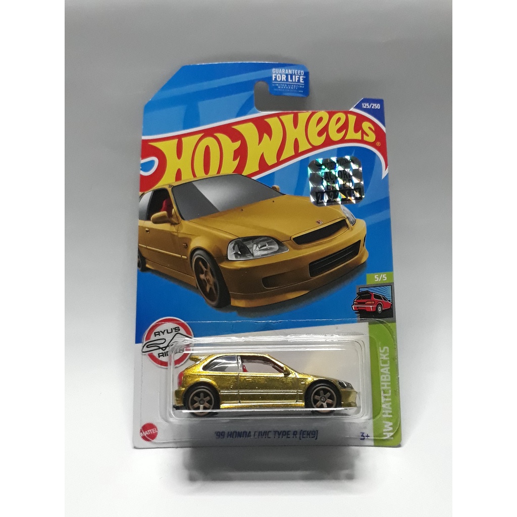 Hot Wheels 1/64 Honda Civic Type R (EK9) 1999 - Modèle Loose Jaune, Série Mainline 2022