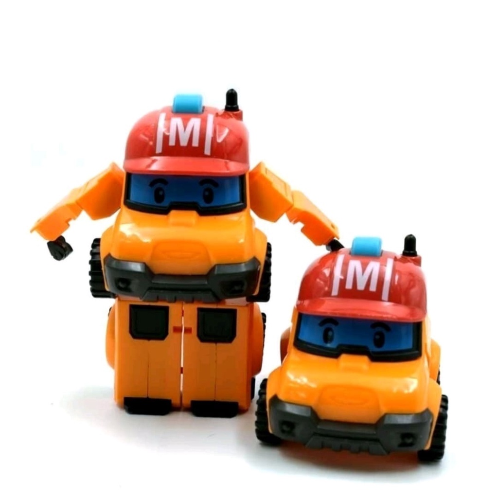 Mainan Mobil Berubah Jadi Robot Robotan Car Robotcar Polii Roobbooccaarr  Poolliii Satuan Polisi Robot Transformer Robocar Poli Car Heli Helikopter 