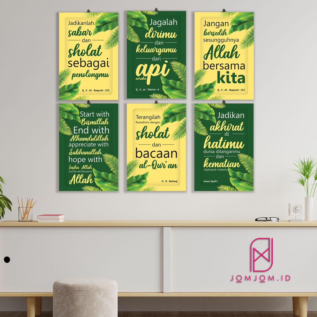 Jual Hiasan Dinding Quote Motivasi Islamic Walldecore Hiasan Dinding