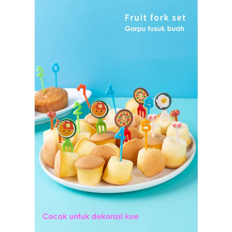 [UNIK88] Garpu buah kartun rumah tangga Jepang anak-anak kreatif hewan lucu | AutoStock