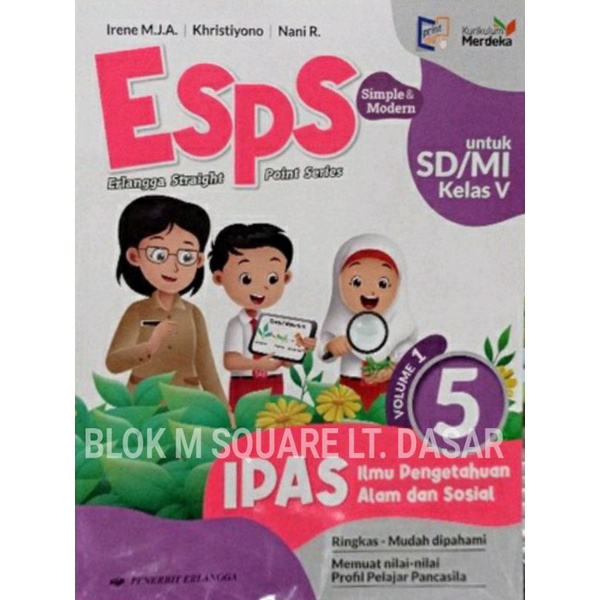 Jual Buku SD ESPS IPAS Kelas 5 SD / MI Vol 1 Kurikulum Merdeka Erlangga ...