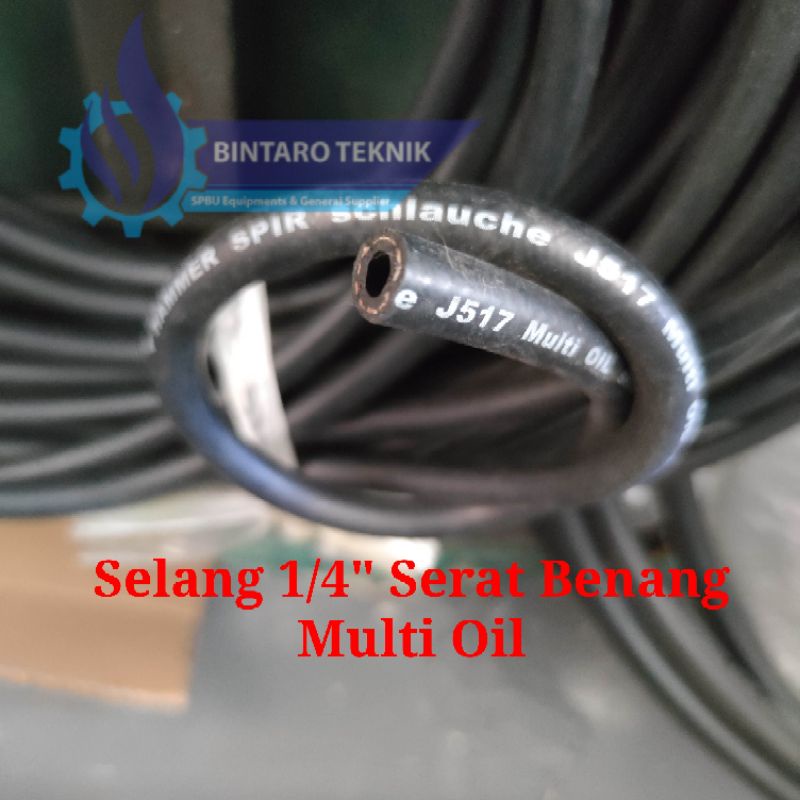 Jual HARGA PER METER Selang Serat Benang 1/4" Multi Oil Hydraulic Hose ...