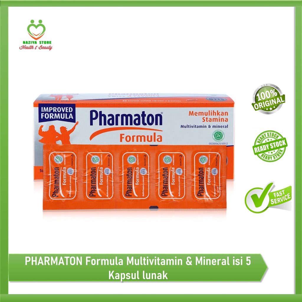 Jual PHARMATON Formula Multivitamin & Mineral Isi 5 Kapsul Lunak ...