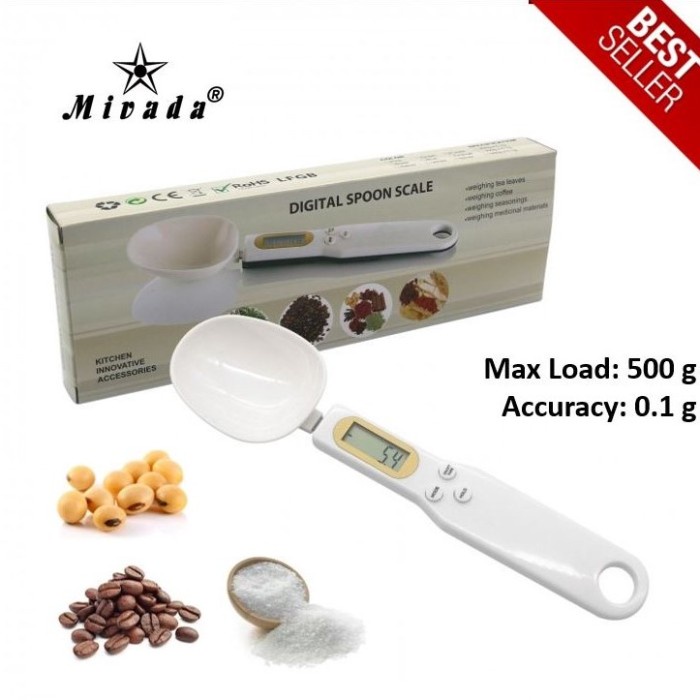 Jual Sendok Timbangan Digital Spoon Scale Kopi Kue Masak LCD Putih