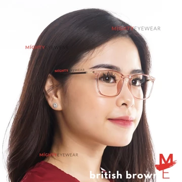 Kacamata Photochromic Dan Antiradiasi British Brown Mightyeyewear Minus Normal Wanita