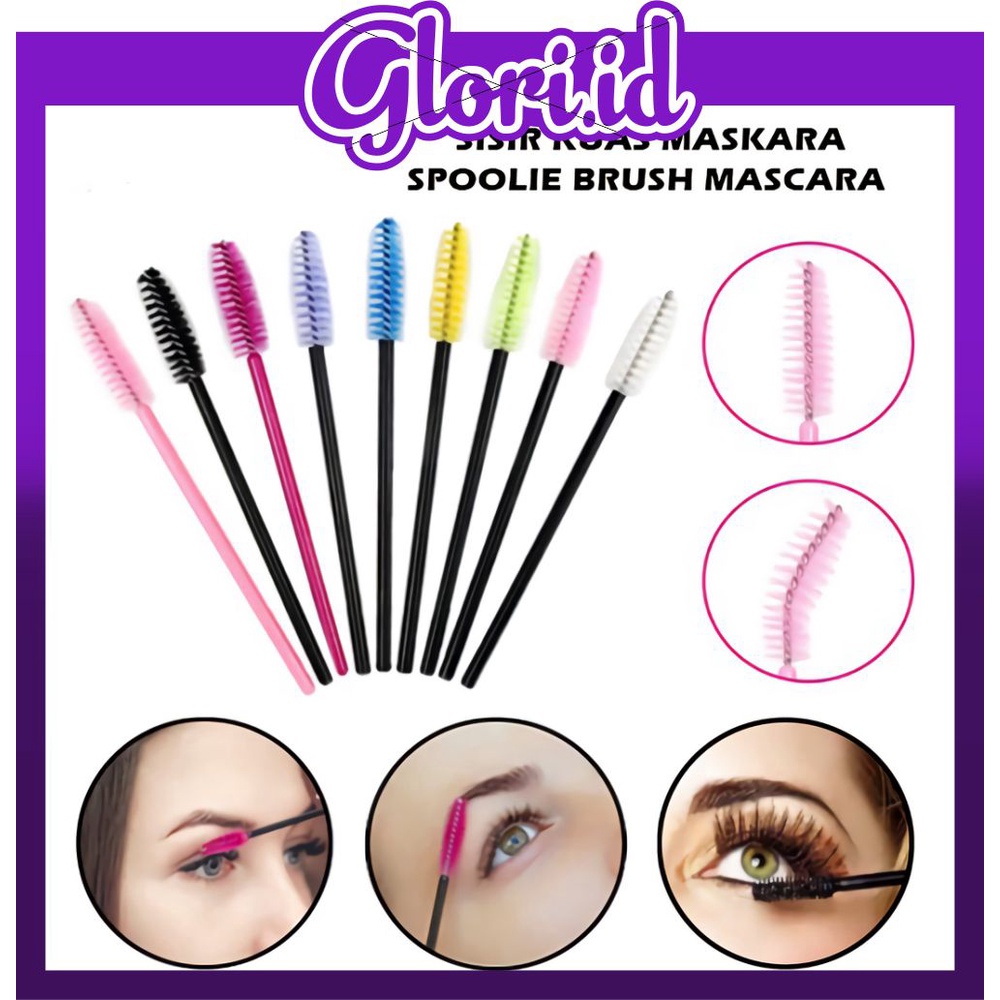 Jual GLORI.ID Sisir Kuas Maskara Spoolie Brush Mascara Wand Sikat