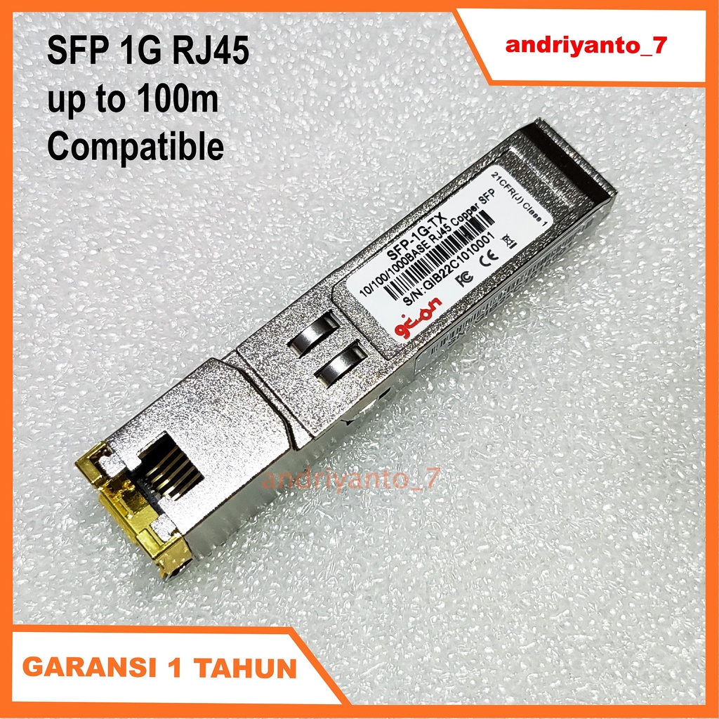 Jual SFP RJ45 Compatible Mikrotik S-RJ01 10/100/1000M | Shopee Indonesia