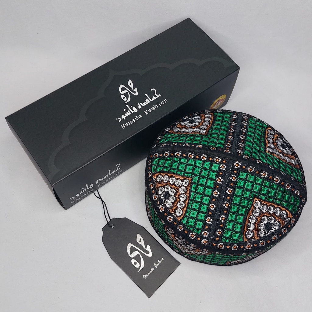 Jual PECI PAKISTAN HAMADA EXCLUSIVE KEMASAN BOX/ Peci Full Bordir ...