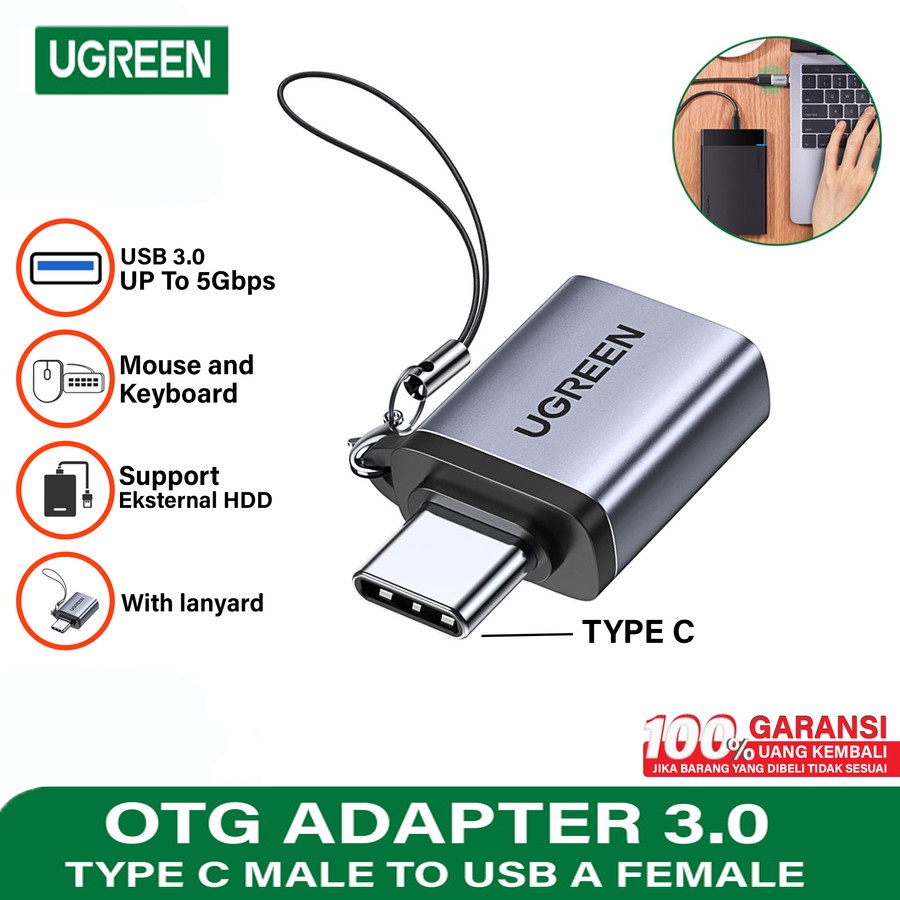 Jual Ugreen Otg Mini Adapter Flashdisk Konverter Usb To Type C Shopee Indonesia