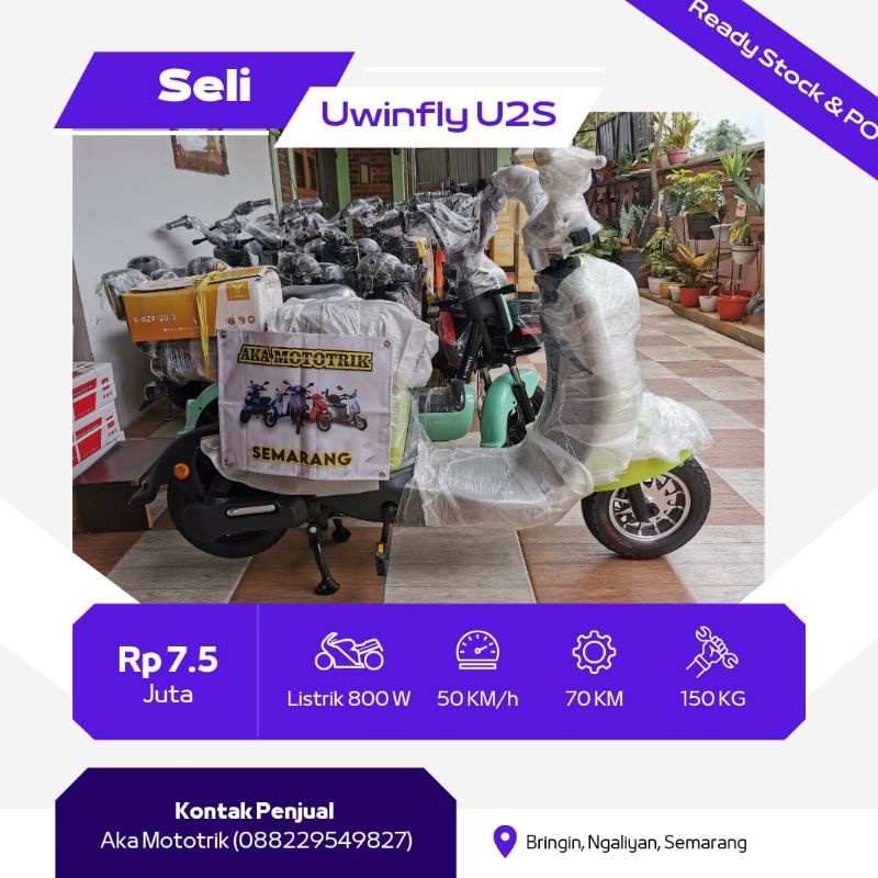 Jual Sepeda Motor Listrik Uwinfly U2S | Shopee Indonesia