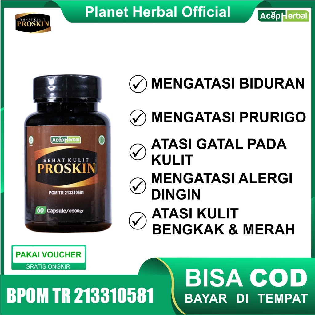 Jual Obat Biduran Alergi Dingin Prurigo Bentol Dan Gatal Sehat Kulit Proskin Isi Kapsul