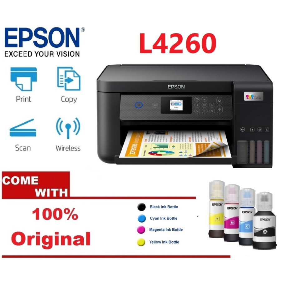 Jual Epson Ecotank L4260 A4 Wi Fi Duplex All In One Ink Tank Printer