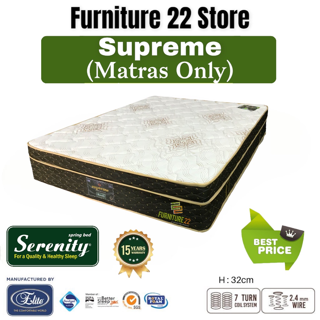 Jual Spring Bed Elite Serenity Supreme Plush Top Shopee Indonesia