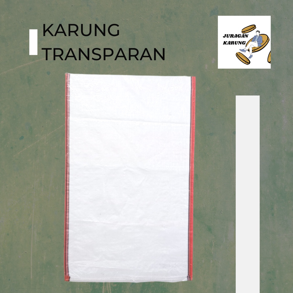 Jual Karung Beras Transparan List Merah Karung Beras TOP karung plastik ...