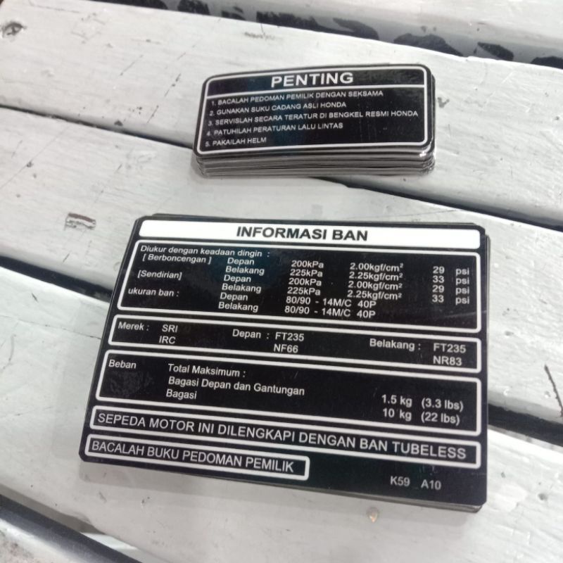 Jual sticker penting informasi ban sticker prosedur warning | Shopee ...