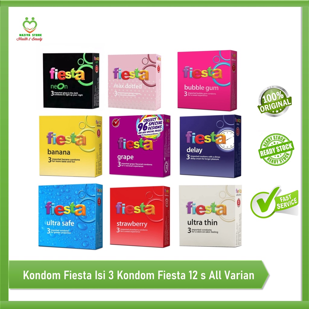 Jual Kondom Fiesta Isi 3 Kondom Fiesta 12 S All Varian Rasa Watermelon