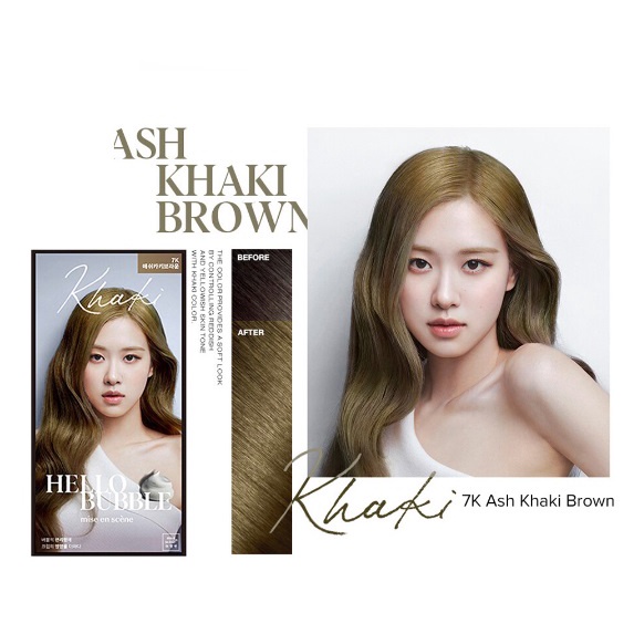 Jual Mise En Scene Hello Bubble Hair Color Ash Khaki NEW 2022 Original
