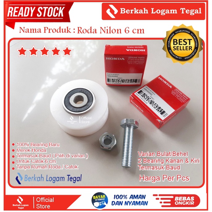 Jual Roda Pagar Nilon 6 Cm Tanpa Rumah Roda Bearing 100 Baru Shopee Indonesia 2562