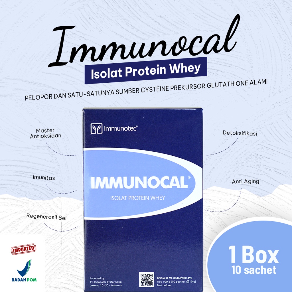 Jual Immunocal Isolat Protein Whey 1 box 10 sachet | Shopee Indonesia