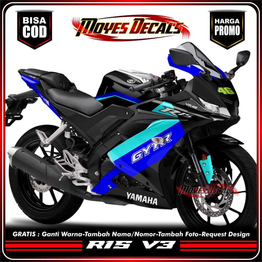 Jual DECAL STIKER STICKER YAMAHA MOTOR R15 V3 FULL BODY / STRIPING ...