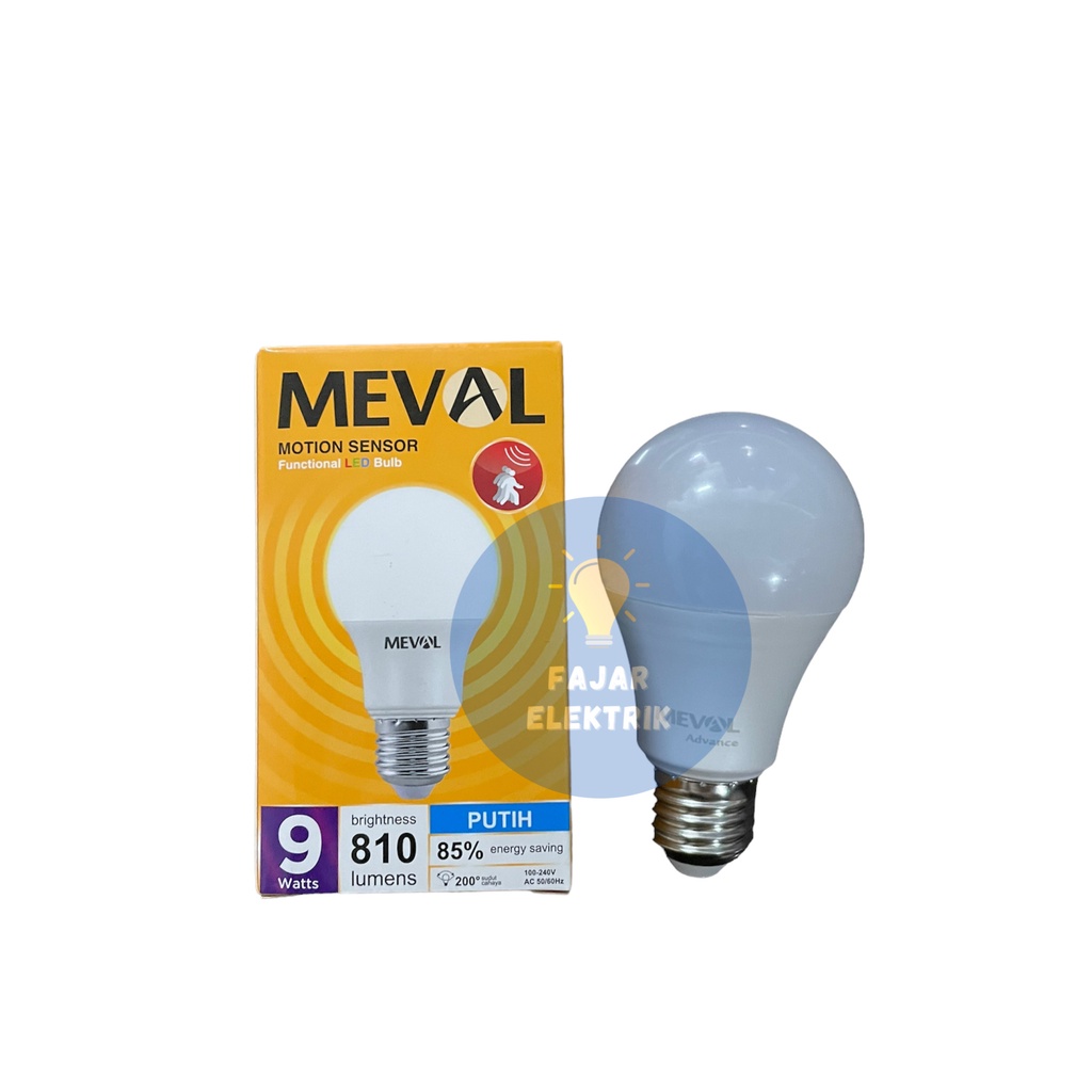 Jual LAMPU 9 WATT MEVAL LED MOTION SENSOR CAHAYA PUTIH | Shopee Indonesia