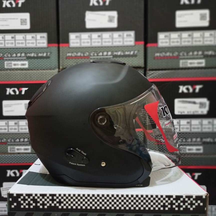 Jual HELM KYT KYOTO SOLID BLACK MATT HELM PRIA KEREN MURAH HELM COWOK KEREN HELM KYT KYOTO