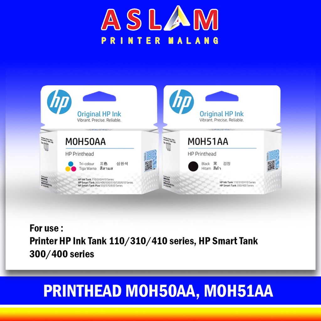 Jual Cartridge Printhead HP M0H50AA Warna M0H51AA Hitam 3JB06AA Combo