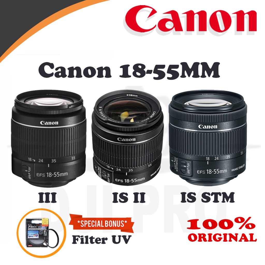 Lensa Canon EF-S 18-55mm IS II - III - IS STM