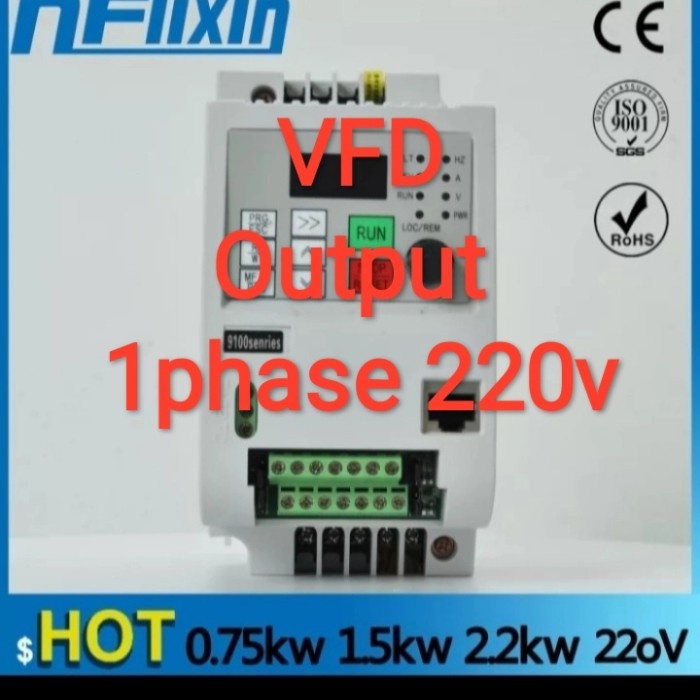 Jual VFD Inverter 2,2Kw input 1phase 220V, output 1Phase 220V | Shopee ...