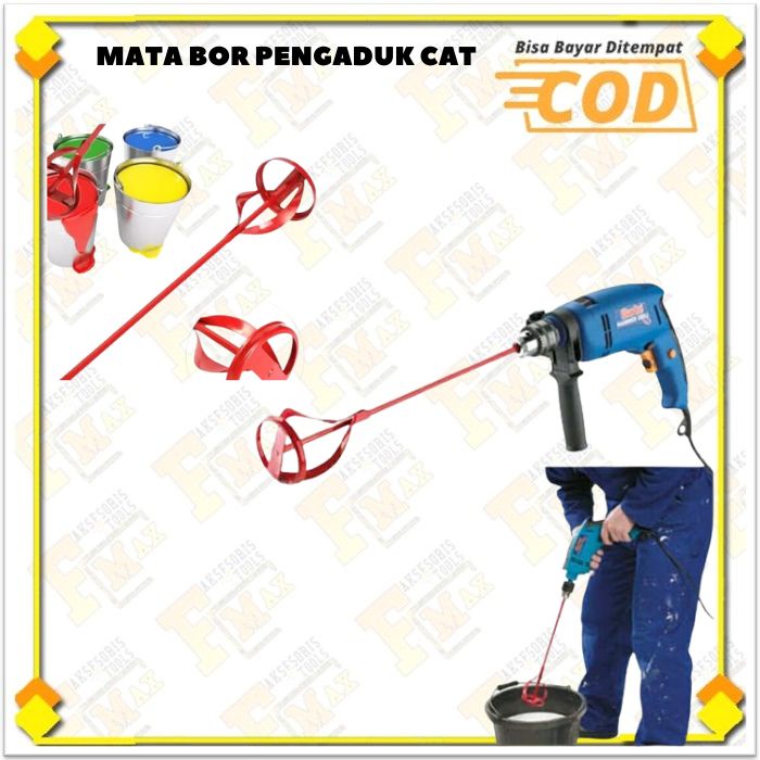 Jual Mata Bor Pengaduk Acian Mixer Cat Tangkai Sabun Tangkai Cat besi ...