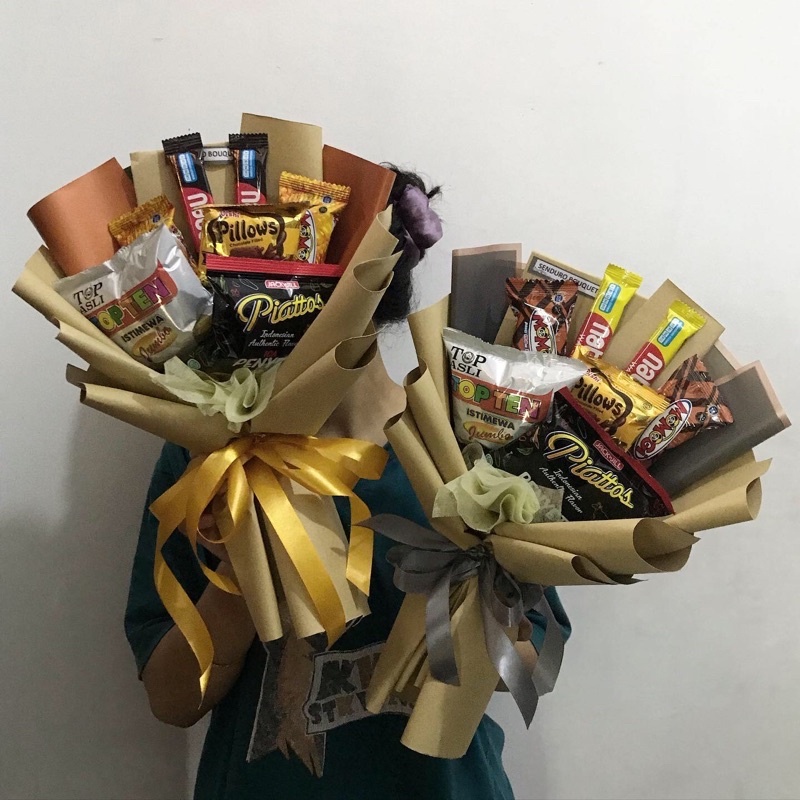 Jual Souvenir - Parcel Buket Snack Mini Murah Meriah - 6 Snack + Susu -  Kota Bekasi - Dzy Art