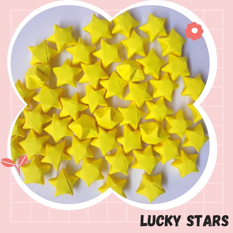 Jual Origami Lucky Stars Paper Hiasan Bentuk Bintang Warna Kuning ...