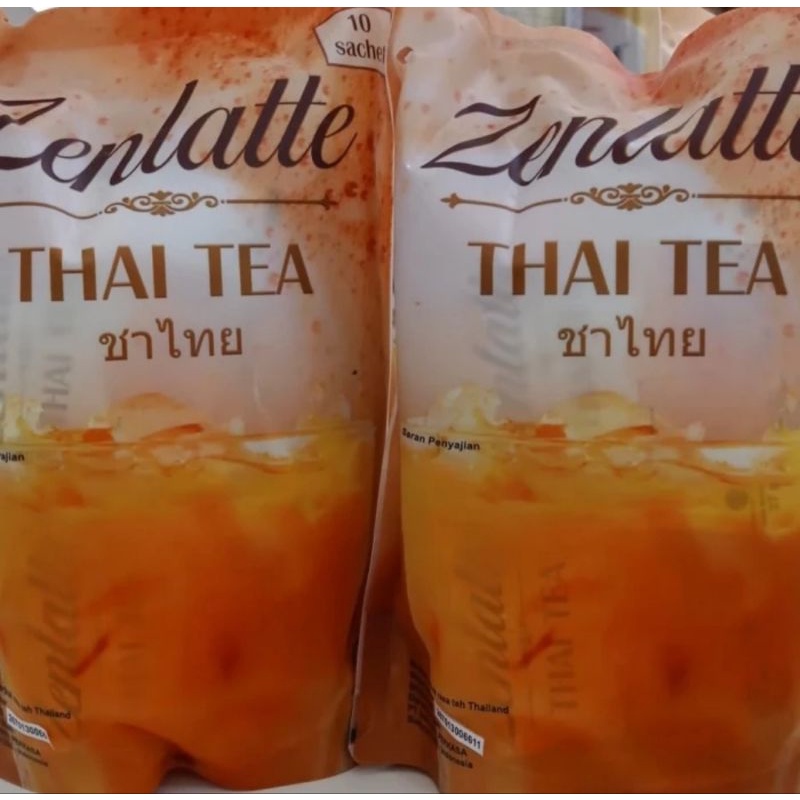 Jual ZENLATTE Thai Tea Isi 10 Sachet x 27 gram Minuman Insant Thai ...