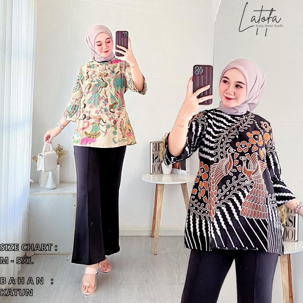 Jual Blouse Batik Big Size Blus Wanita Blus Wanita Jumbo Batik