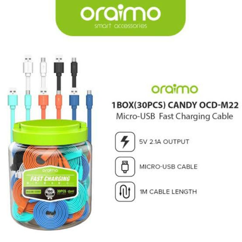 Jual Kabel Data Oraimo Ocd M Micro Usb Toples Pcs Shopee