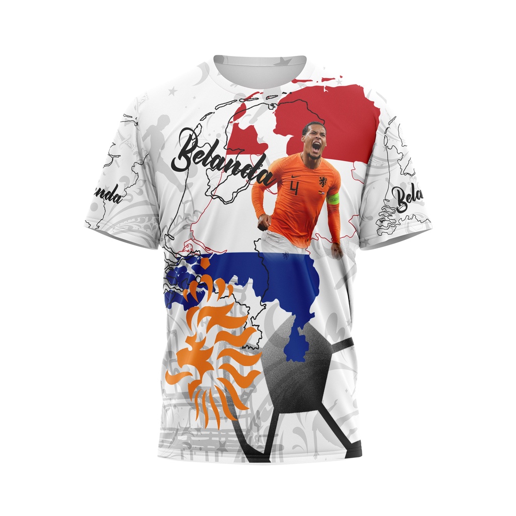 Jual Jersey Belanda Piala Dunia 2022 Casual Negara Custom Full Printing ...