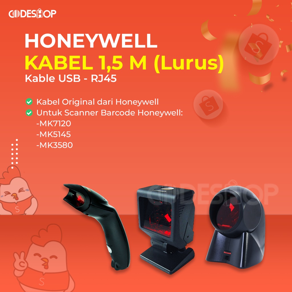 Jual Kabel Scanner Barcode Honeywell USB RJ45 | Shopee Indonesia