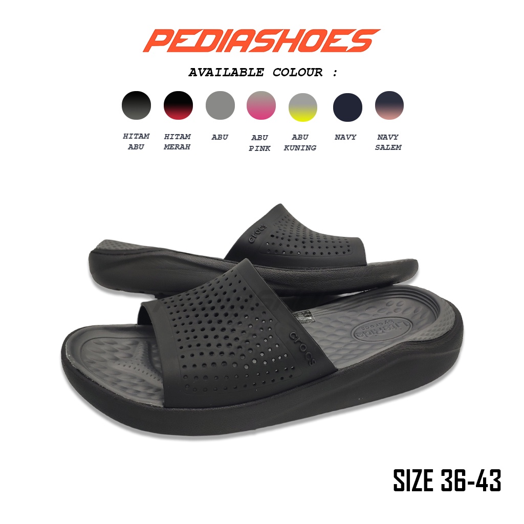 Crocs Literide Slide Crocs Original Sandal Pria Wanita Sandal Crocs Murah  Sandal Anti Licin