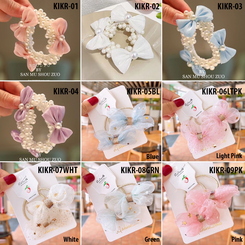 Jual Karet Rambut Anak Model Pita Renda Mutiara Import / Kunciran ...