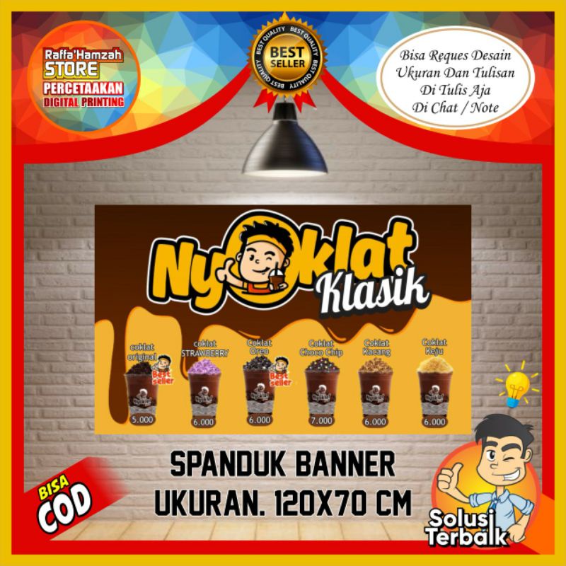 Jual Spanduk Minuman Es Coklat Banner Es Coklat Backdrop Nyoklat Ukuran X Shopee Indonesia