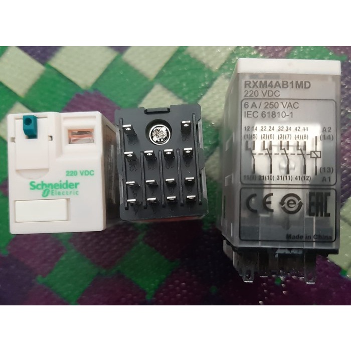 Jual RELAY SCHNEIDER RXM4AB1MD / RELAY 14 KAKI 220VDC | Shopee Indonesia